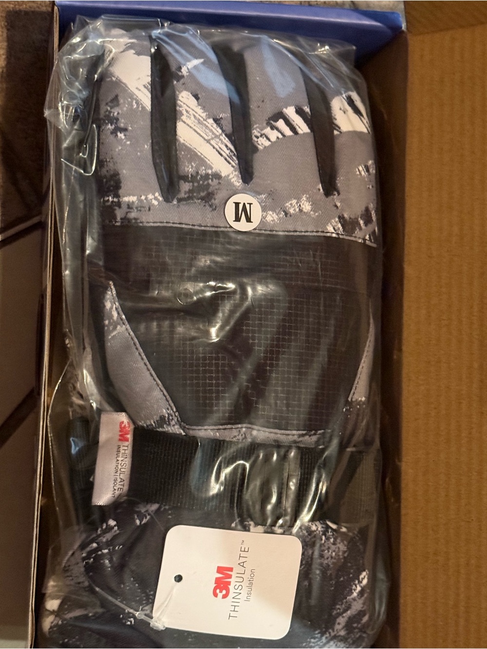 Men's Black Bosoner 3M winter thinsulate gloves size m new